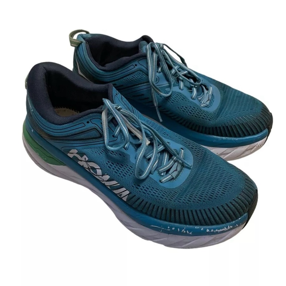 Hoka READ One One women’s Bondi 7 Blue Athletic Running Shoes 9 Sneakers